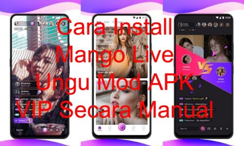 Cara Install Mango Live Ungu Mod APK VIP Secara Manual