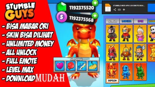 Link Download Stumble Guys Mod Apk Unlimited Money and Gems
